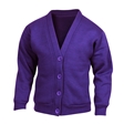 Purple Sweatshirt Cardigan