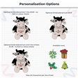 Personalisable First Christmas Cow Soft Toy