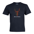 Tartan Reindeer Christmas T-Shirt - Child