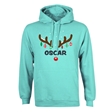Reindeer Antlers Personalised Christmas Hoodie - Adult