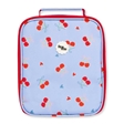 Roamie cherry print kids lunch bag made from 100% recycled plastic bottles