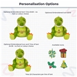 Personalisable First Christmas Dinosaur Soft Toy