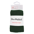 Packet of green Cotton rich tights for school