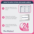 Stick On Name Labels - 20 Per Pack