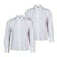 White Long Sleeve School Blouse - Twin Pack