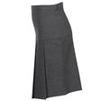 Grey Senior Pleated School Skirt