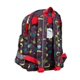 Back view of kids jungle backpack showing comfortable adjustable padded shoulder straps