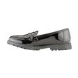 Girls Black Patent Loafer School Shoes