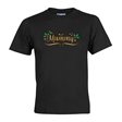 Personalised Metallic Name & Holly Christmas T-Shirt - Adult