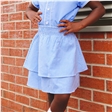 Gingham Tiered School Skirt