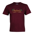 Personalised Metallic Name & Holly Christmas T-Shirt - Adult