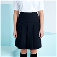 Black Senior Pleated School Skirt