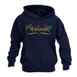 Personalised Metallic Name & Holly Christmas Hoodie - Child