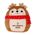 Personalisable First Christmas Reindeer Soft Toy